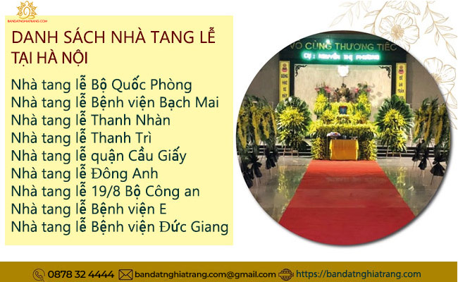 Danh sách nhà tang lễ Hà Nội